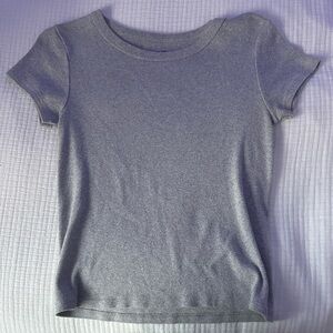 Brandy Melville Light Gray Short Sleeve Tee